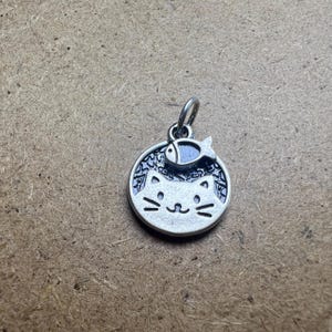 Sterling Silver Cat Charm Pendant, Animal Bracelet, Pet Necklace, Cute Earring, Small Charm, Kitten Jewelry, Fish Charm, Charms In Bulk