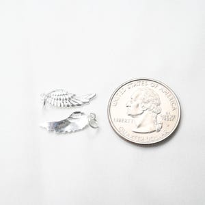 Charm de alas de ángel de plata esterlina, suministros para hacer joyas imagen 10