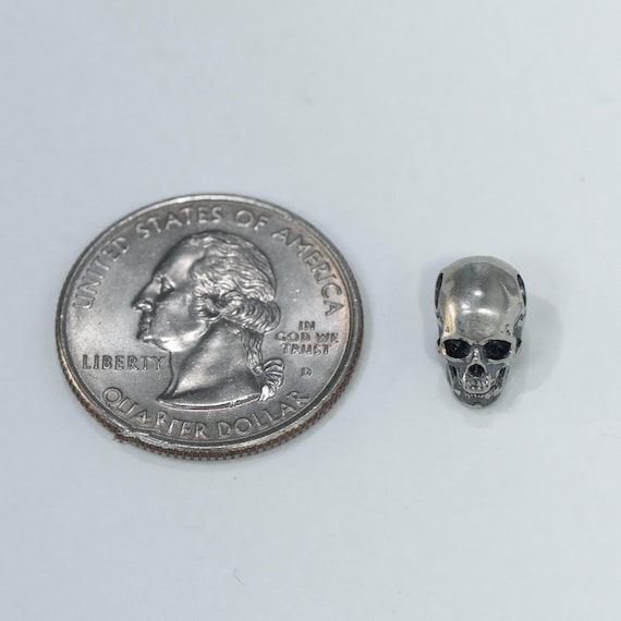 S925 Sterling Silver Skull Head Bead, Spacer Beads, Bracelet Bead