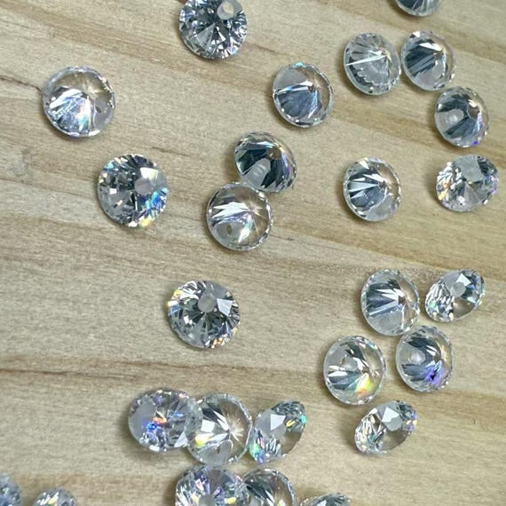 100 Piedras Preciosas Sueltas De Circonita Cúbica Redonda 5A De 0.039-0.118 In Para Anillos Y Colgantes, Fabricación De Joyas, Azul Marino, 0.075 In (100 Unidades