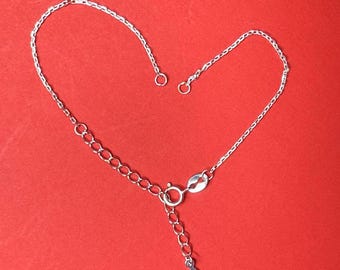 Sterling Silver Adjustable Bolo Bracelet Cable Chain Rhodium Gold Rose gold Plated optional,unfinished Cable Chain Bracelet w/Connector 15cm