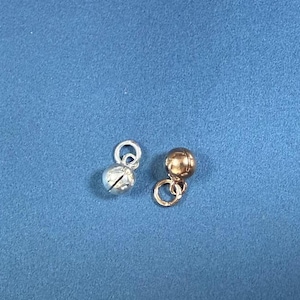 Sterling Silver smooth Bell Charm, s925 Silver 5mm 6mm 7mm 8mm 9mm 10mm Bell Charm For Jewelry Making Supplies, Pet Bell Charm