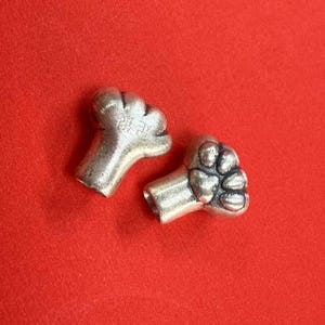 Sterling Silver Cat Claw Cord End Cap, s990 Silver Dog Paw Cord Ends, Leather Cord End Caps, Jewelry Cord Caps for Bracelet Hole 2.5mm