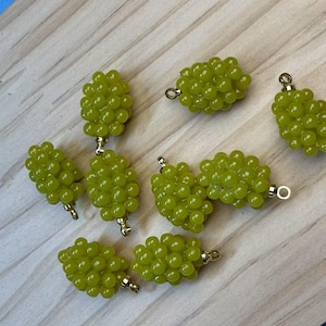 10pcs Resin Fruit Charms Grape Charms, Red Pomegranate Charms, Plastic Fruit Charms for Necklace Bracelet Earring, Grape Jewelry Making