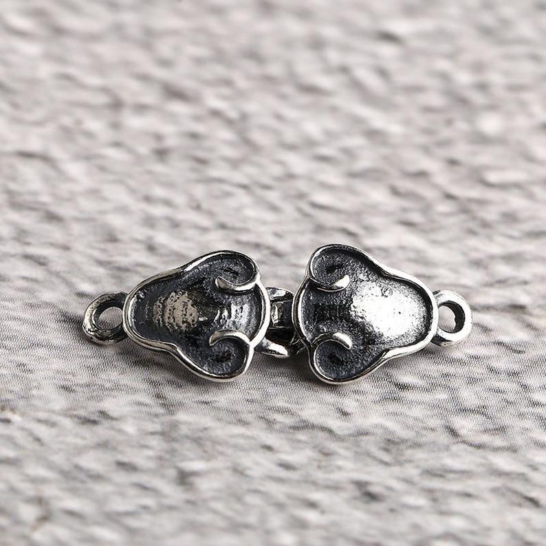 Sterling Silver Hook Clasp, Thai Silver, Necklace Connector CD125