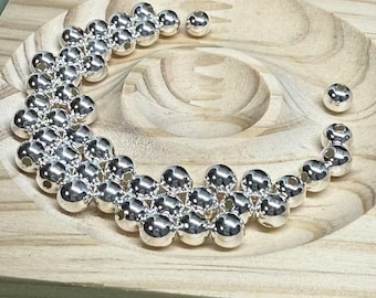 Sterling Silver Beads, Sterling Silver Seamless Round Beads, 925 Silver Round Bead, 2mm 2.5mm 3mm 3.5mm 4mm 5mm 6mm 7mm 8mm~18mm
