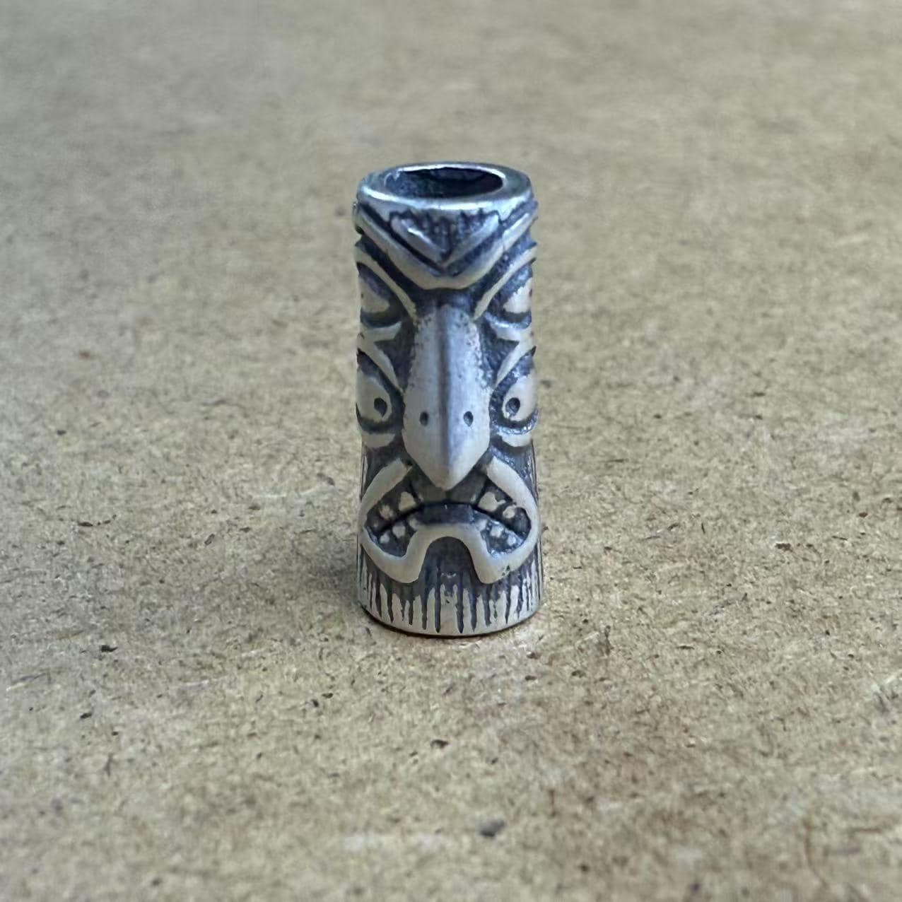 Sterling Silver Totem Tube Bead, Tube beads, Necklace Bead, 925 Silver Cylinder Beads, Column spacer Beads, jewelry making Beads