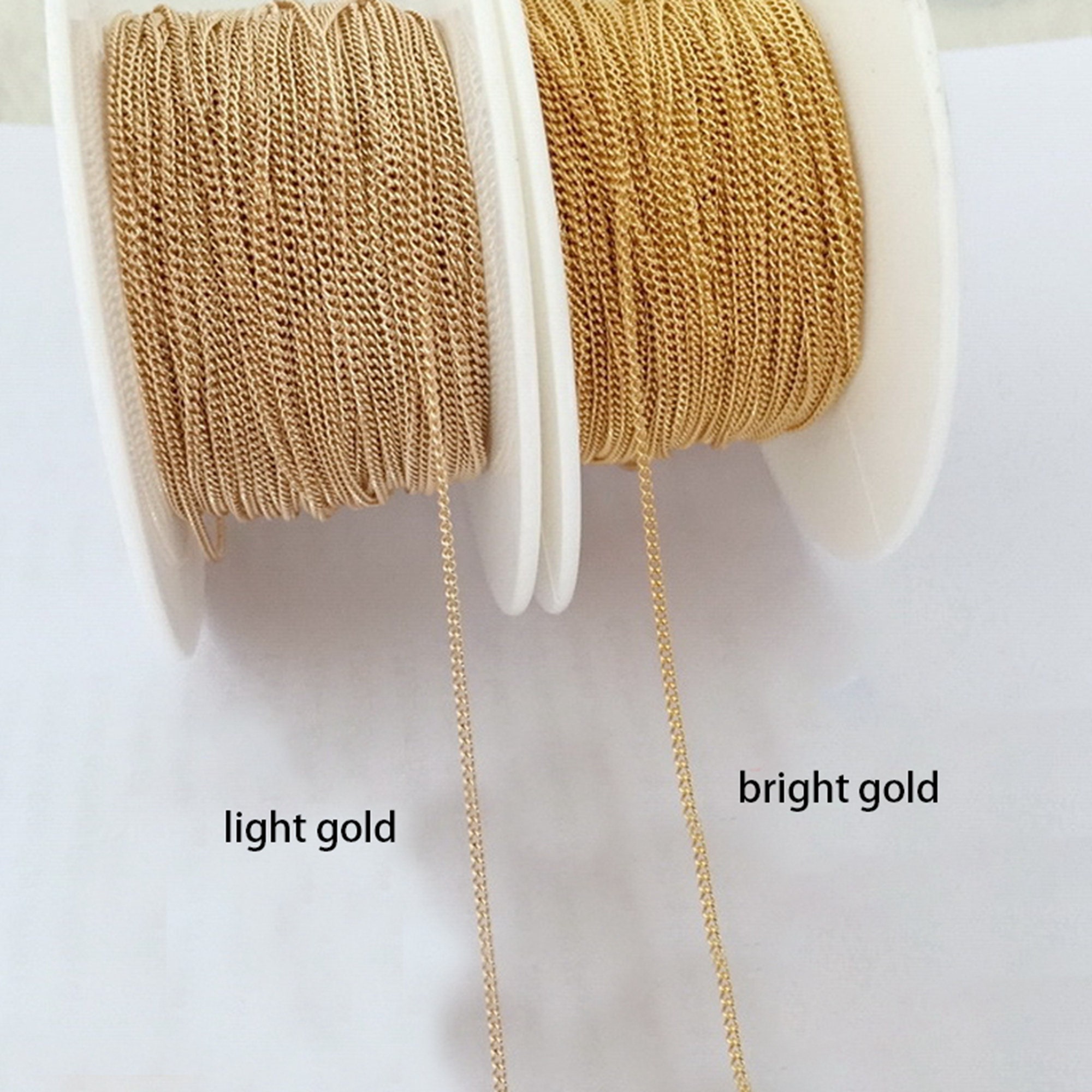 Craftdady 5M 14K Gold Filled Curb Chain - 4x3mm Brass Soldered Necklace Chain For DIY Jewelry Making (Unisex) - View #8