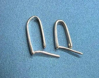 Sterling Silver Shiny Pinch Bails, Pendant Jewelry Supplies