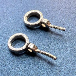 S925 Sterling Silver Pinch Bails with Screw Cup and Peg for Half drilled beads, Pendant Setting, Silver Pinch Bails, Charm Pendant Bail