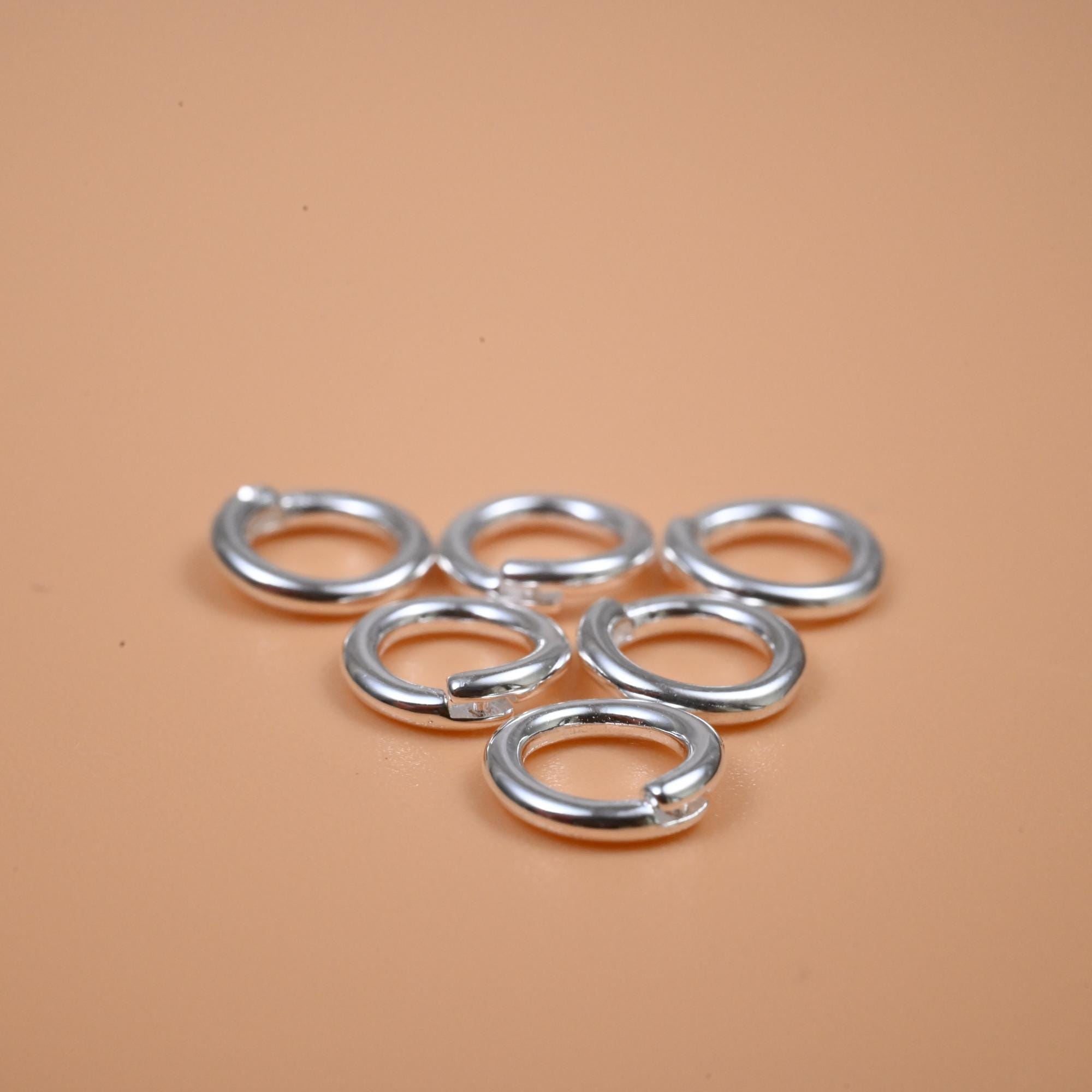 10pcs 925 Sterling Silver Twisted Closed Jump Rings – 5mm, 20.5ga – For Jewelry Making