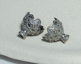 Sterling Silver Flower Bead Caps, s925 Spacer Beads (11x10mm)