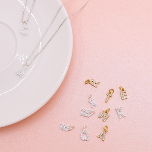 Sterling Silver Alphabet Charm Pendant, Initial Bracelet, Letter Necklace, Personalized Earring, Name Jewelry, Capital letter Charm