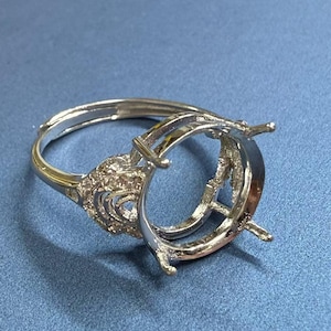 Sterling Silver Round Ring Setting, Round Ring Head, 925 Silver Ring Prong Setting With Claw, Delicate Ring, Ring Band 5mm 6mm 7mm 8mm 9mm