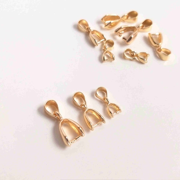 Gold Pinch Bail Etsy