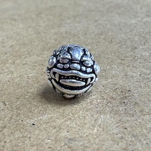 Sterling Silver Pixiu Guru Beads, Kylin Bead, Feng Shui Bead, Wealthy beast Bead, Fortune Bead, Bracelet Spacer, Animal Bead, Mythical Bead