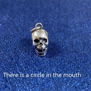 Sterling Silver Skull Charms, 925 Silver Skull Pendant, Punk Skull Charm, Skull Charm, Skull Necklace Charm Bracelet Charm