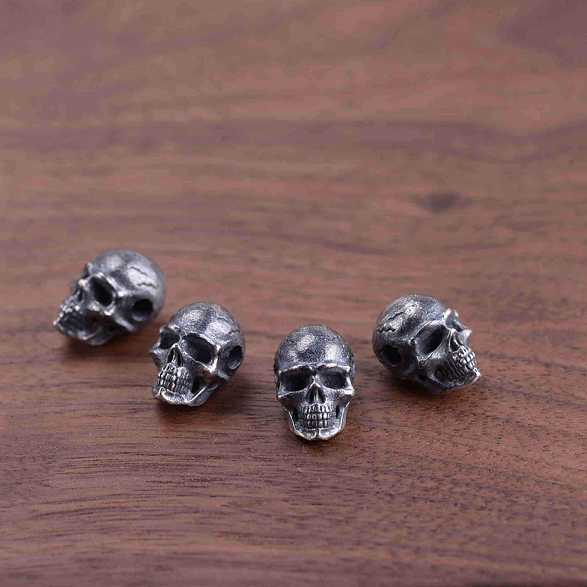 Sterling Silver Skull Bead Spacer Beads 925 Silver Skull - Etsy UK