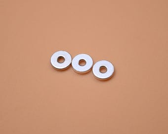 Sterling Silver Flat Round Spacer Beads (4.5mm)