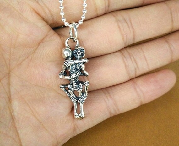 Sterling silver shop skeleton pendant