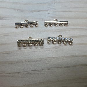 14K Vergoldetes Armband Endstecker, Multiple Loop Armband Stecker, T-Bar Schmuck Stecker, Multi Strand Curve Halskette Stecker