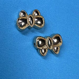 14K Gold Plated Butterfly Bow Beads, Bowknot Bead, Bowtie Bead, Girly Bead, Bow Bead, Bracelet Spacer, Bow Tie Bead, Ribbon Bow Beads 12mm