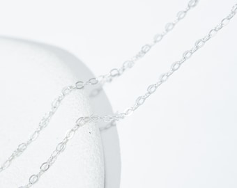 Sterlingzilveren kabelketting, benodigdheden voor het maken van sieraden (1,2-2,1 mm)