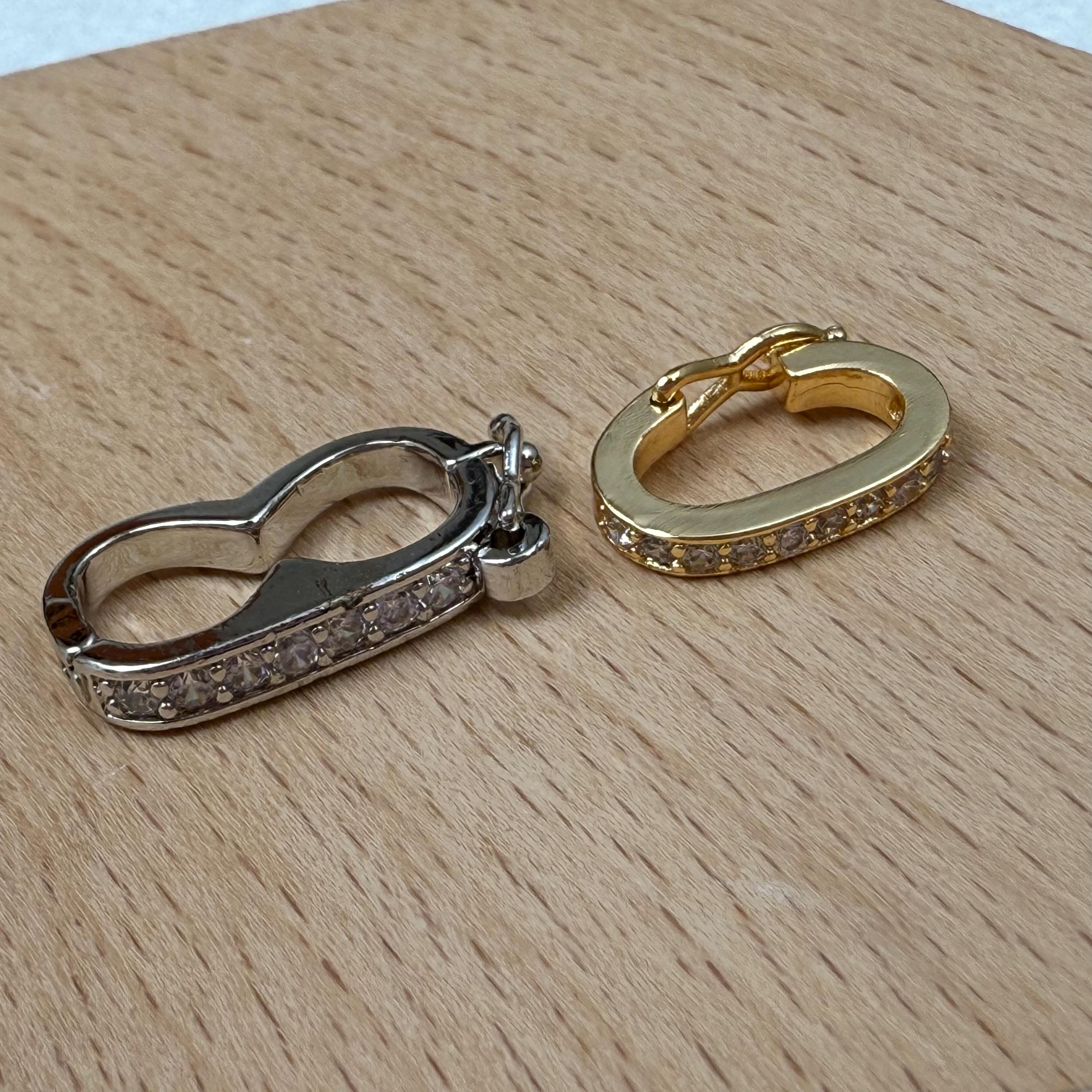 14K Gold Plated Shortener Enhancer Clasp for Pearl Bracelet Necklace ...