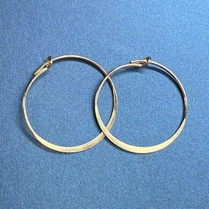 14K Gold Filled Beading Hoop Earring, Gold Filled Round Ear wire Hoops, Earring Component, Beading Earring Hoops for Jewelry Making