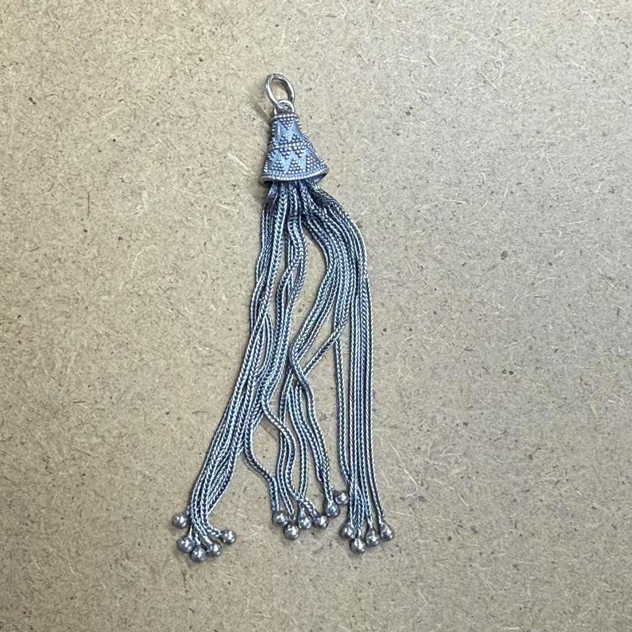 7x14 Tappo Terminale Per Cordone In Argento, Tappo A Nappa - Foto 7