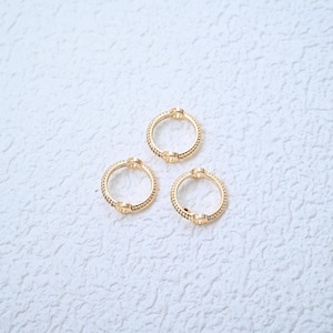 14K Gold Plated Circle Bead Frames, DIY Jewelry (6mm 8mm 10mm)