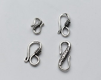 Sterling Silver S Clasp, Sterling S Clasps, 925 Silver S Clasps, Sterling Hook Clasp, Sterling Clasp Connector, Hook Clasp hele verkoop