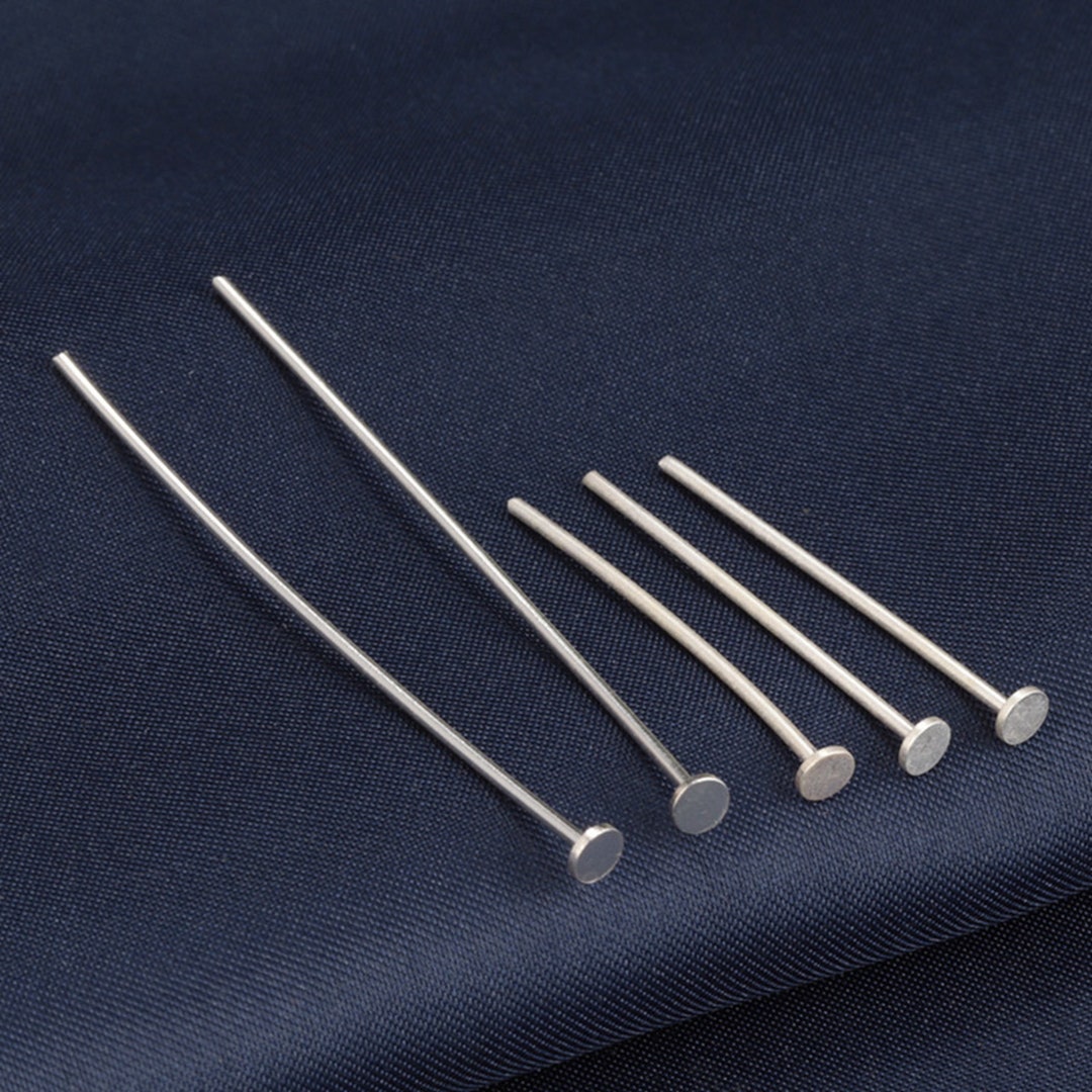 Sterling Silver Flat Eye Pins Eyepin, Silver Headpins, 925 Silver Tpin