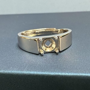 Sterling Silver Round Ring Setting, Round Ring Head, 925 Silver Ring Prong setting w/Claw, Cathedral Ring,Art Deco Ring Band 5mm 6mm 8mm 9mm