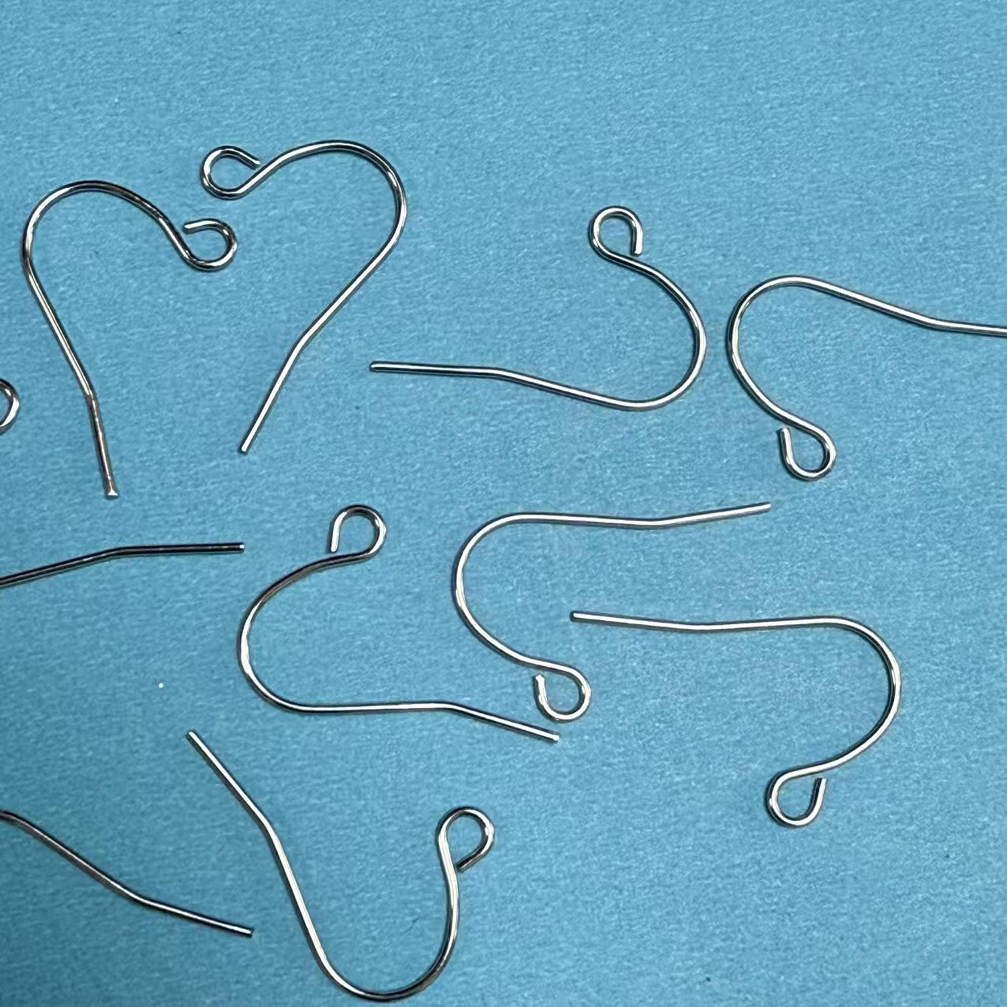 コイルとビーズ付きスチールイヤリングフック、イヤリングワイヤーフック、ジュエリー製作用品用イヤリングフック、イヤリングワイヤー、イヤリングセッティング  - Etsy 日本