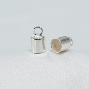 10 stuks sterlingzilveren koordeindkapjes, 2-5 mm gat