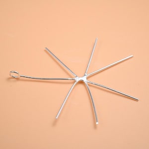 Sterling Silver Claw Setting, Gemstone Prong, 45mm Pendant