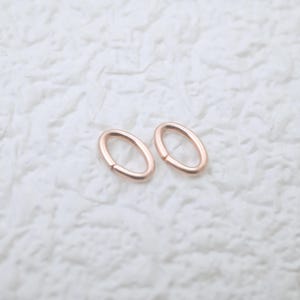 14k Gold Filled Nahtloser Oval Kontinuierlicher Ring - Helix, Daith, Septum, Nase, Ohrring