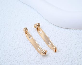 18K Matte Gold Plated Lucky Cloud Brooch Charm, Safety Pin Jewelry Findings