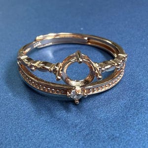 Sterling Silver Round Ring Setting, Round Ring Head, 925 Silver Ring Prong Setting With Claw,  Dainty ring,  Ring Band 3*3 4*4 5*5 6*6mm