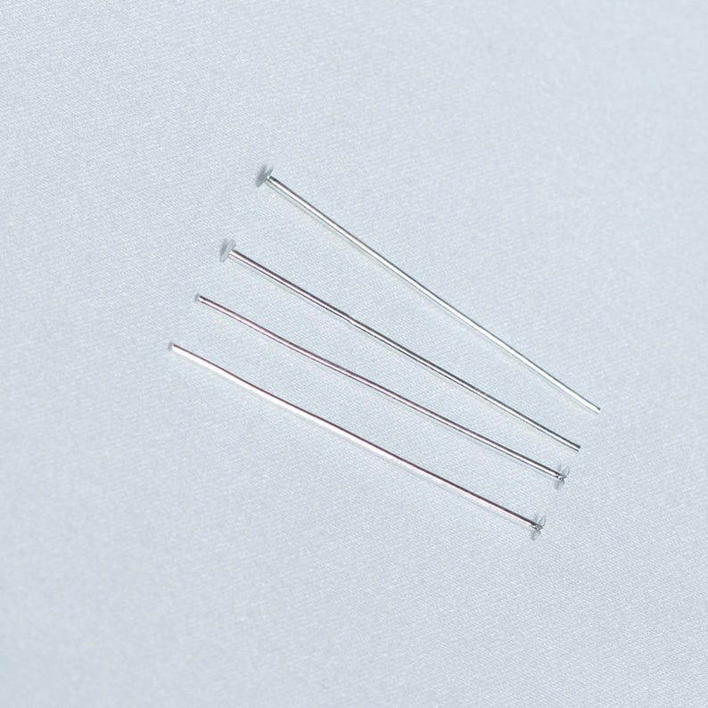 Épingles à tête sphériques et plates en argent sterling, fabrication de ...