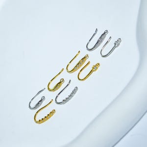 Silver Big Earring Hooks, s925 Silver Earring Hooks For Jewelry Making, Simple Earring Hooks with Open, CZ Zircon Ear wire,Earring Component