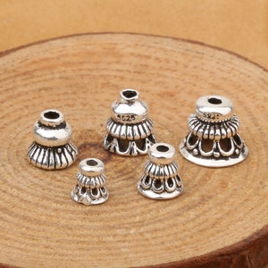 Sterling Silver Tassel Bead Cone, S925 Silver Beads Cap for Jewelry Making  Supplies, Guru Cone, Guru Caps, Guru Bead Caps,tassel Cap 