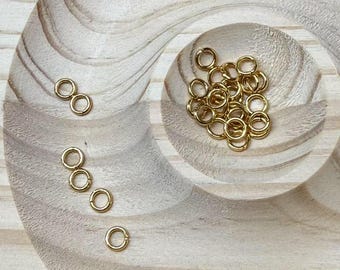 Stainless Steel Open Jump Rings, Gold Plated Open Round Ring , Tiny Loop, Thin Chains Connector,2mm 2.5mm 3mm 3.5mm 4mm 5mm 6mm 7mm 8mm 10mm