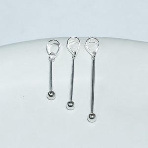 Sterling Silver Screw Pinch Bails, Thread Pendant with Ball End