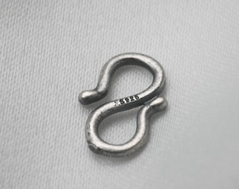 Sterling Silver S Hook Clasp, Bracelet Necklace Connector