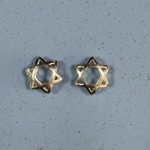 Sterling Silver Star of David Beads, Jewish Star Bead, Hexagram Bead, Religious Bead, Hanukkah Bead, Bracelet Spacer, Shield of David Bead
