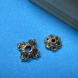 14K Gold Plated Bead Caps, Bead Caps, gold plated Brass Bead Caps For Jewelry Making Supplies, Gold Bead Caps 6mm 8mm