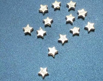 20 stuks sterlingzilveren sterkralen, 925 zilver vergulde sterkraal, sterarmbandkraal, steroorbelkralen, glanzende sterafstandhouder