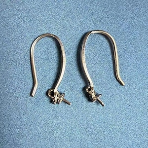 Sterling Silver Earring Hooks with Cup and Peg, DIY Jewelry Making